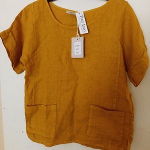 Francesca Bettini Size S, Mustard shirt